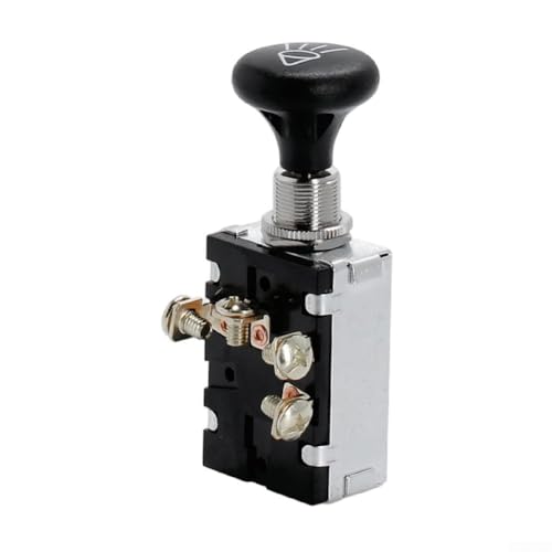 Image of UrbanHui 12V DC Stainless Steel Push Pull Switch For Construction Vehicles For Tractors Farm Machinery 30A Contact Rating 25C To 70C Operation(4-pin)