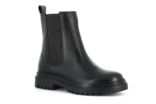 Bottines noires Grunland PO2261 en cuir confort pour femme