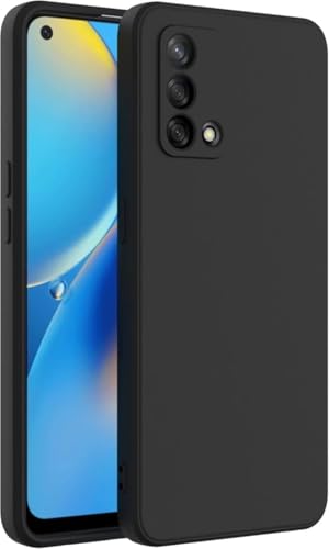Image of for [ Oppo F19s / F19 ] Liquid Silicone Back Case Cover Flexible |Inner Lining| with Camera Protection Back Cover for [ Oppo F19s / F19 ] - Black