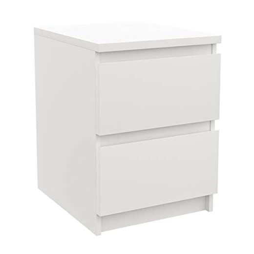 IKEA MALM 2 lådor byrå vit