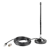 CB Antenna Long Range 27MHz Magnetic Base Radio Antenna with PL-259 BNC Male Connector for Cobra Midland Uniden Maxon President Vehicle Car Truck Mobile Handheld CB Radio Police Scanner