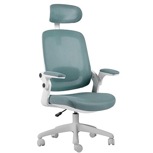 Cadeira de Escritorio Ergonômica Verde/Branca Elements Astra