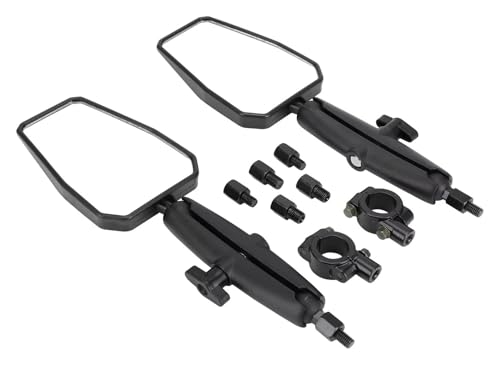 Espejos retrovisores moto para Kawasaki Versys y KLR650 par de retrovisores laterales negros