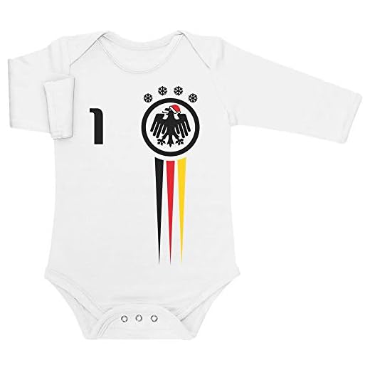 Shirtgeil Tyskland jul fotboll trikot baby långärmad kropp
