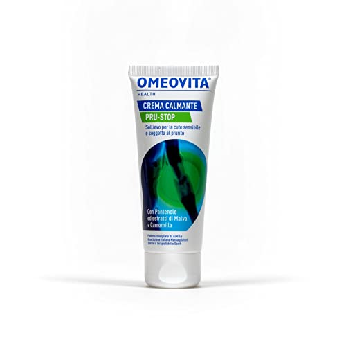 OMEOVITA HEALTH - CREMA CALMANTE PRU-STOP | Dona Sollievo Alla Cute Sensibile e Soggetta a Prurito, Irritazione e Arrossamento, Per Adulti e Bambini, 75 ml