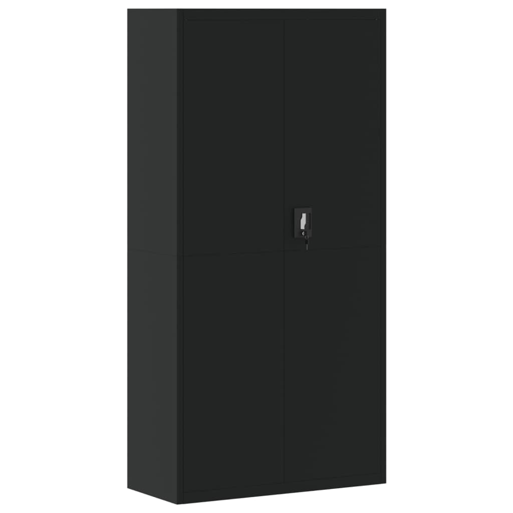 vidaXL Armadio Classificatore Nero 90x40x180 cm in Acciaio