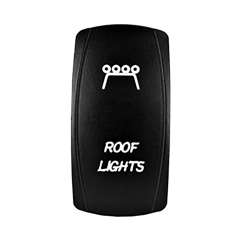 STV Motorsports 5 Pin Laser LED Light ROOF LIGHTS Toggle Rocker Switch 20A 12V On-Off SPST Waterproof (Red) - Thumbnail 3