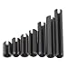 M6 Split Spring Pins - Black Carbon Steel Slotted Dowel Fasteners for Industrial and DIY Applications(M6x25mmx10pcs)