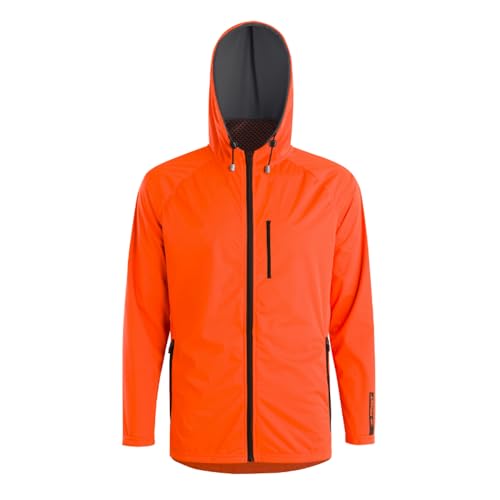 Chaqueta de lluvia Gist naranja para ciclismo urbano y rutas de montaña