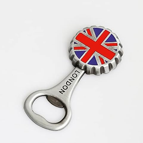 Haichrin Union Jack Party Supplies - Union Jack Bottle Opener Fridge Magnets Jubilee Party Accessories (1PC Bottle Opener) Cover