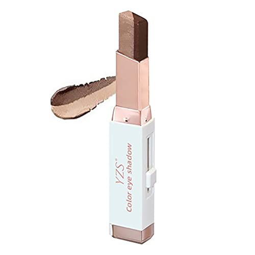 Sombra de ojos de dos tonos en barra Gradient Shimmer Sombra de ojos Pluma que cambia de color Lazy Matte Shimmer Sombra de ojos Brillo Maquillaje de ojos Herramientas cosméticas Cover