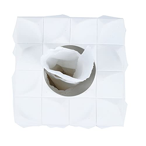 Hymmah Modern Square Tissue Box Cover Holder,Bathroom Accessories Decor Unique Design Tissue Box Cover For Bathroom Vanity Counter Tops Also Great For Bedrooms And Living Rooms #TOP3