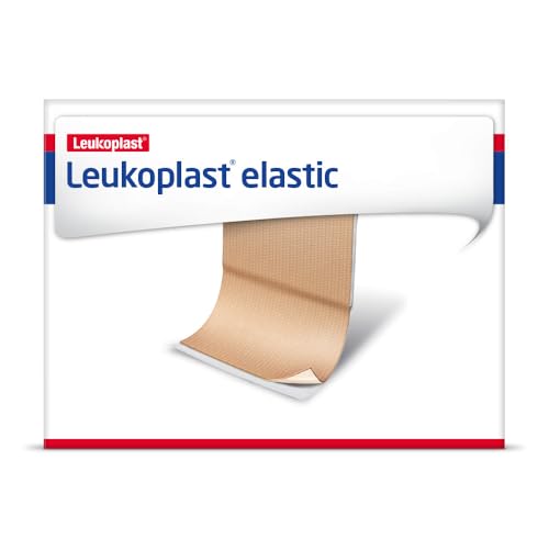 Leukoplast Elastic - Non-Sterile Wound Dressing Strips - Stretchable and Skin-Friendly First-aid Plasters - Ideal for Fingers Elbows Knees and Wrists - Strip .75 x 3 in. Box of 100