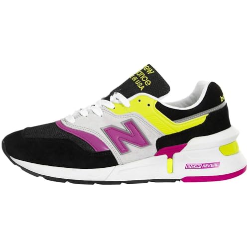 New Balance 997 Made in USA, le confort d'une basket en daim noir aux couleurs fluo.