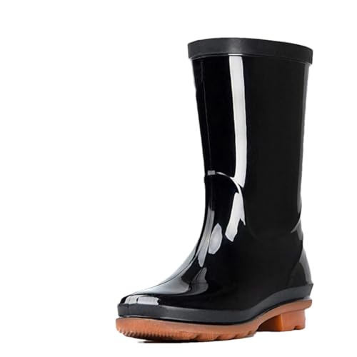 Botas de lluvia de tubo bajo y alto, impermeables, para pesca, para parejas, antideslizantes, para exteriores, jardín, trabajo, botas de lluvia, 853 Mid, 44 EU