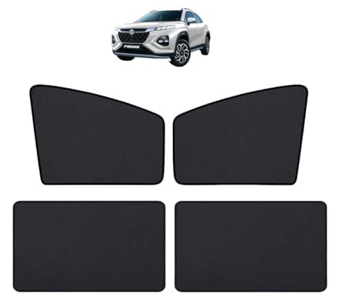 Image of Auto Hub Car Window Sunshade /Curtains Compatible with Maruti Fronx - Pack of 4, Fronx Sun Shade