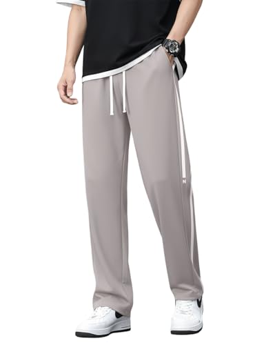 Image of Mack Jonney Men's Striped Track Pants | Side Stripe Design | Regular Fit | Casual & Athleisure Wear |Pack of 1-MMJ-110