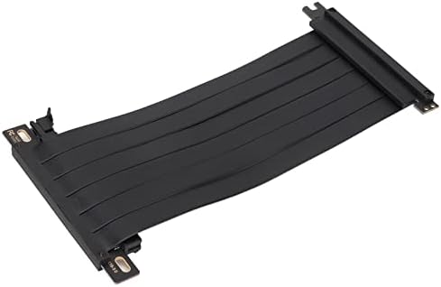 Fdit PCIe 16X Riser Cable, 5U Gold-plated Goldfingers PCI Express 1X 3.0 Extension Cable Up to 128Gbps Dual reverse graphics card extension cable - 20cm