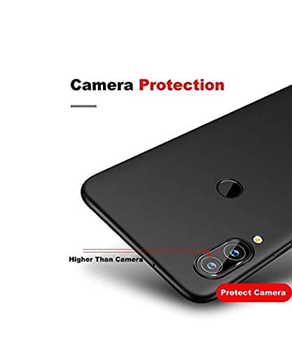 Image of Mobile Back Cover Case for Honor 8C (Silicone Case|CameraProtection|Black SC1510)
