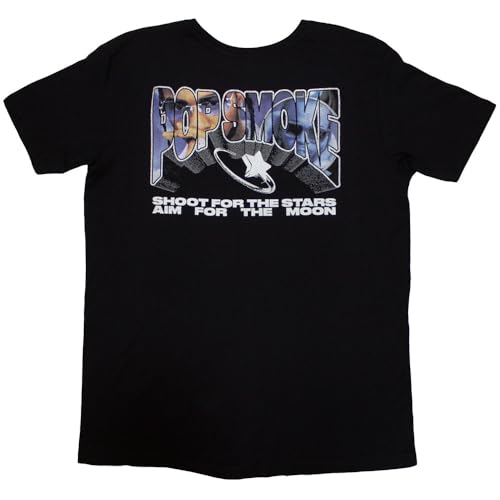 T-shirt Pop Smoke noir vêtement mode adulte taille S haut streetwear musical