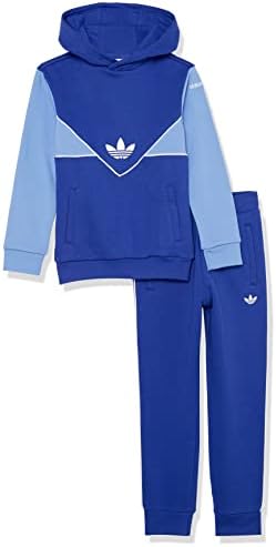 adidas Originals unisex child Adicolor Hoodie Set Sweatsuit, Semi Lucid Blue/Blue Fusion, 4T US