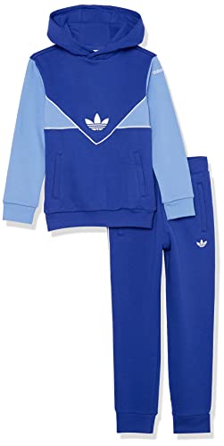 Adidas Originals Unisex Child Adicolor Hoodie Set Sweatsuit, Semi Lucid Blue/Blue Fusion, 4T Us #TOP14