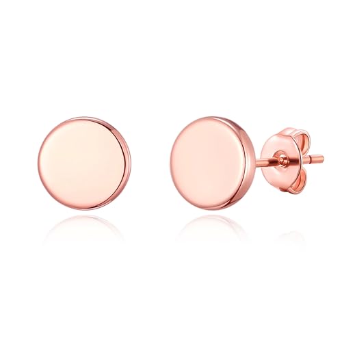 Image of Philip Jones Rose Gold Plated Round Dot Stud Earrings