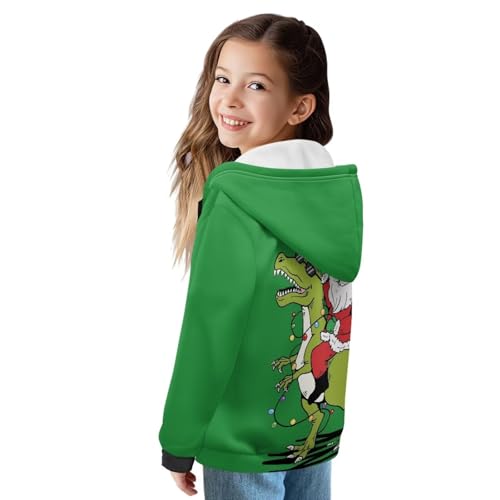 Long Sleeve Winter Hoodies for Kids Full Zip Up Hooded Sweatshirt Fleece Jackets for Boys Girls4
