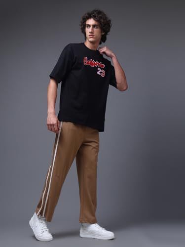Image of Men's Loose Fit Side Tape Trackpants