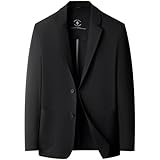 MYMRIN Mens Sport Coats and Blazers Ice Silk Mens Blazer Lightweight Business Casual Blazers 2 Buttons Suit Travel Spring Summer Jackets(Black,L)