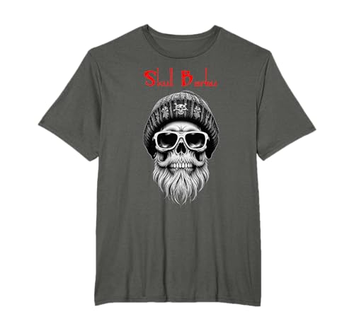 Skull Barbu Barbe Tête de Mort Cadeau T-Shirt