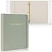 Sturdy Document Organizer Set with Folders - Beautiful Linen 3-Ring Binder Safely Stores All Important Documents & Files in One Place - Easy to Use Expanding Storage Incl. Envelopes, Pockets & Labels