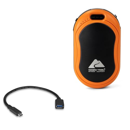 BoxWave Cable Compatible with Ozark Trail Rechargeable Hand Warmer - USB Expansion Adapter, Add USB Connected Hardware to Your Phone