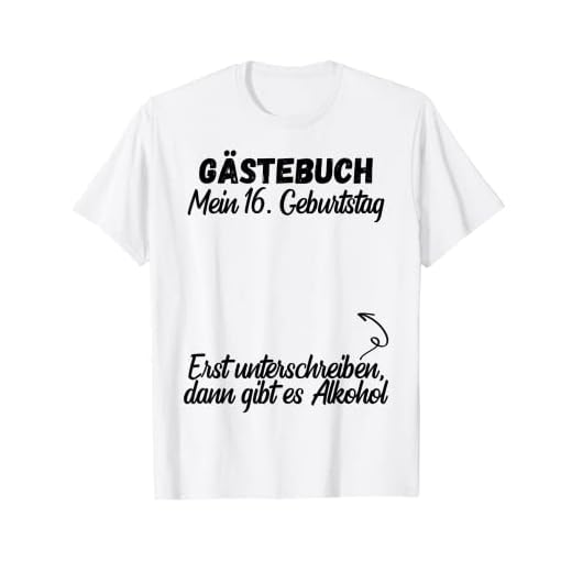 Libro de visitas para cumpleaños de 16 años Camiseta