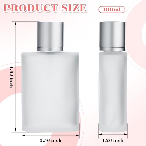 24 Pcs 100ml Frosted Glass Bottle Perfume Atomizer refillable Spray Empty Perfume Dispenser Fine Mist Atomizer Cosmetic Container for Travel Men Women2