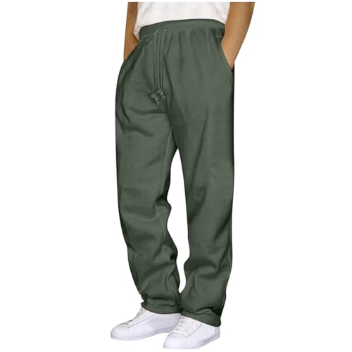 Sweatpants for Men Big and Tall Casual Drawsting Workout Hiking Pants Men Straight Fleece Sweat Pants with Pockets