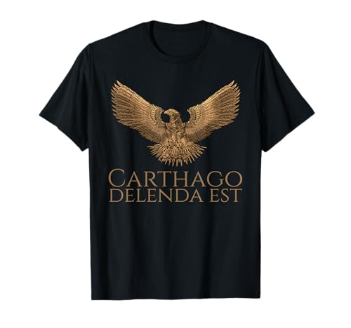 Carthago Delenda Est - Roma Antigua Steampunk Águila Romana Camiseta
