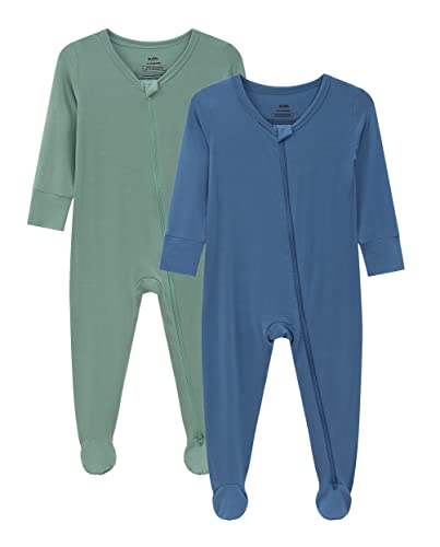 Image of Baby Footed Pajamas - Baby Infant Boys Girls One Piece Romper - Sleep 'N Play PJ - Viscose from Bamboo