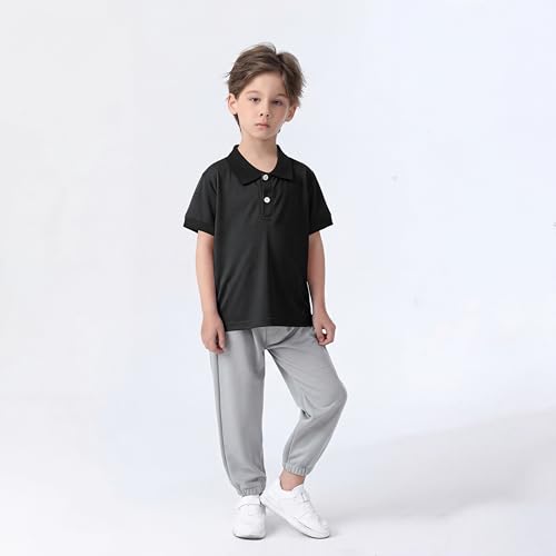 Image of Boy Polo Shirt Pique School Uniform Shirt for Kid Golf Top Youth Boy 5-14Y | Polo Shirt for Boys Youth,Short Sleeve Kids Boys Uniform Shirt,Casual Golf Collared Polo Tops