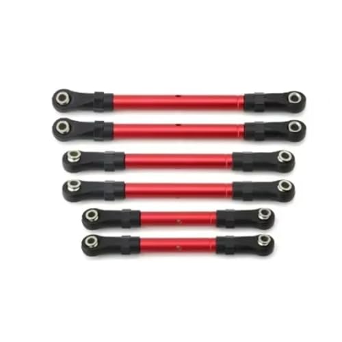 ���߉\�ȃv�����b�h For Traxxas For Slash For Hoss For Rustler For Stampede 4x4 1/10 ���^���^�[���o�b�N�� �v�����b�h �����N���b�h �X�e�A�����O���b�h�Z�b�g RC�J�[�p�[�c����(Red)