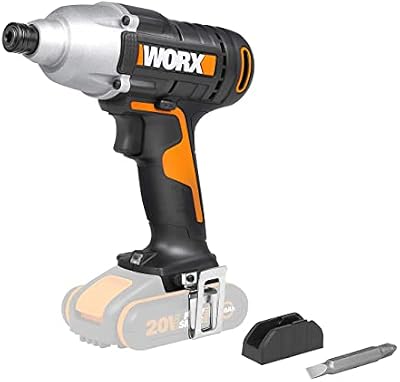 WORX Atornillador de Impacto 20V | PowerShare | WX291.9 - Sin batería, ni cargador | Control variable de velocidad, reversible, caja de engranajes metálica, luz LED