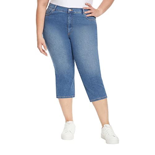 Gloria Vanderbilt Women's Amanda Imported & Versatile Capris | Tapered Style - Blue Wash 124