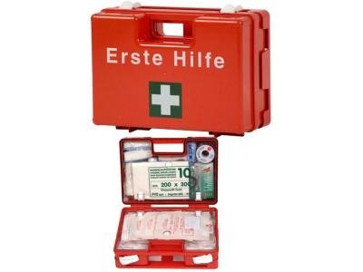 Verbandskoffer/Erste Hilfe Koffer mit Füllung nach DIN 13157 mit Wandhalterung