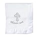 Lambs & Ivy Heaven Sent Baptism/Christening Soft White Fleece Baby Blanket