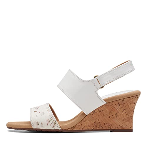 Clarks Kyarra Faye sandales en cuir blanc de qualité supérieure pour femme