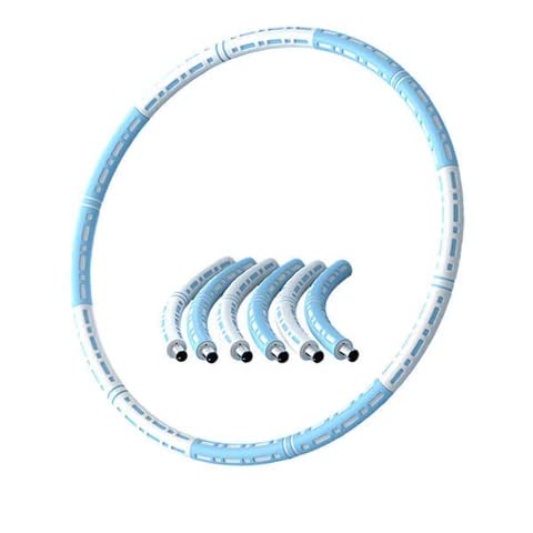 Hula hoop 1,2 kg avec poids ajustable pour le sport à la maison et le cardio