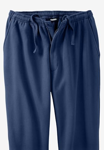 KingSize Men's Big & Tall Fleece Zip Fly Sweatpants4