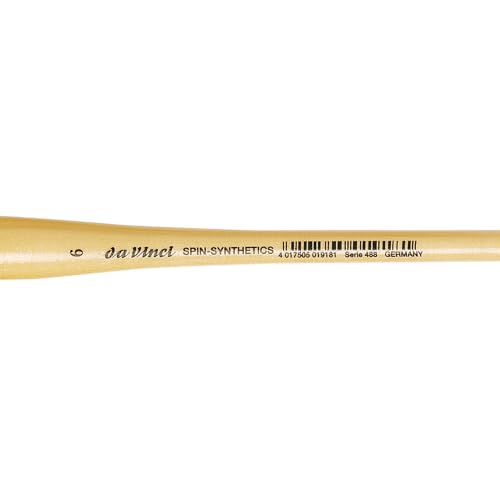 Image of da Vinci Watercolor Series 488 CosmoTop Spin Paint Brush, Round Synthetic with Lacquered Natural Handle, Size 6 (488-06)