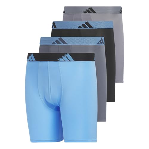Image of adidas Boys Performance Microfiber Long Boxer Briefs (4-Pack or 3-Pack) Kids Underwear