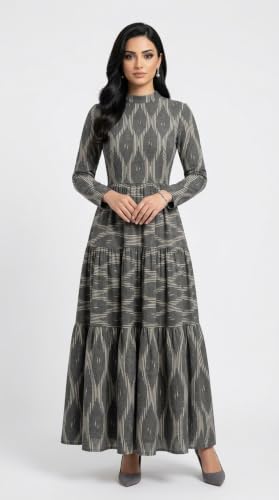 Image of Cotton Pochampally ikat unstitched blouse, Kurthi, long frock fabric material for women (1 meter, 2 meters & 3 meters)